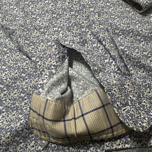 Blue Patterned Button-Up Shirt - Picture 3 of 6